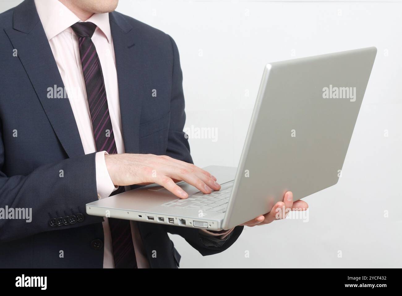 Business-Mann mit laptop Stockfoto