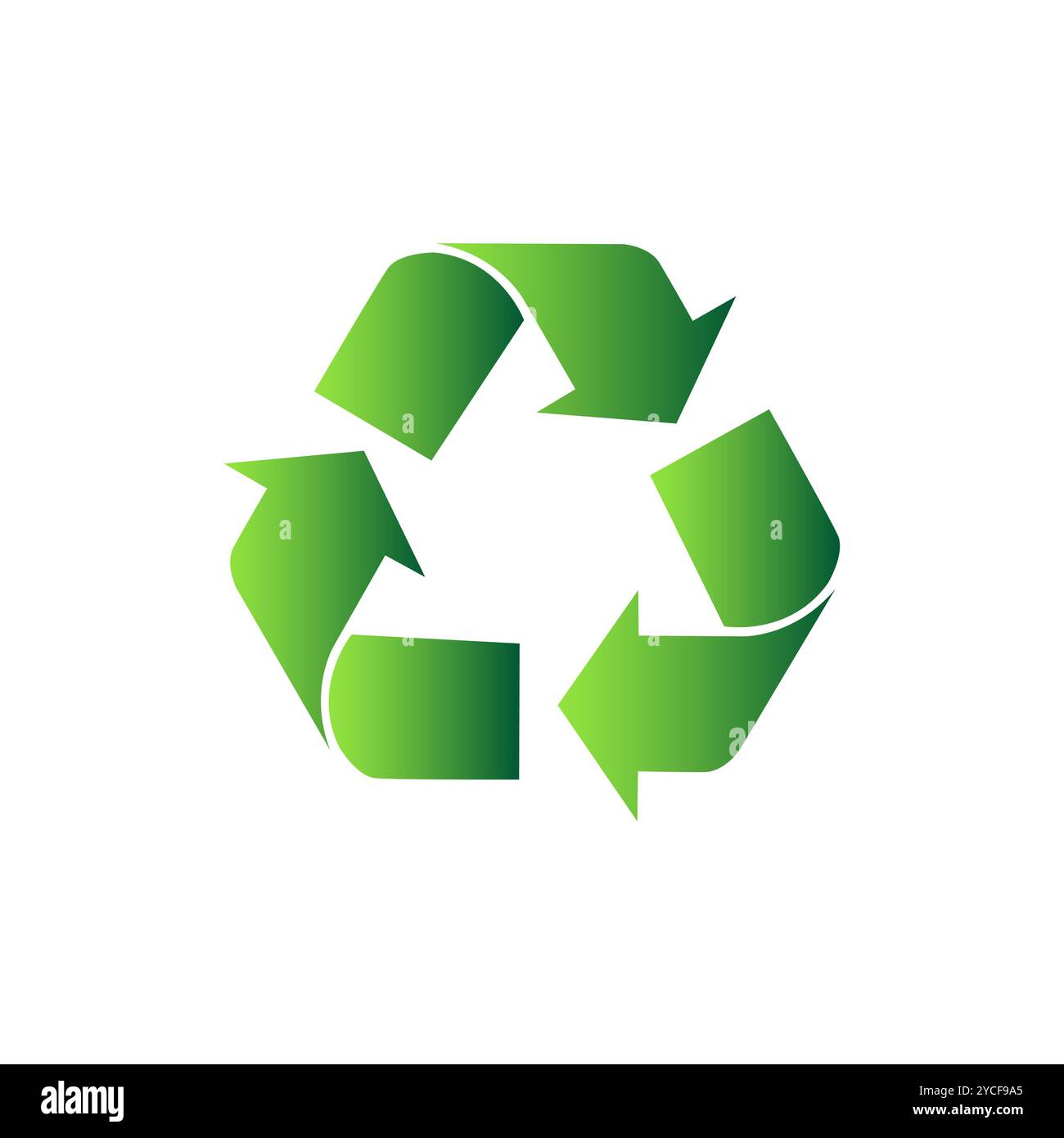 Abbildung: Symbol für Vektorrecycling Stockfoto