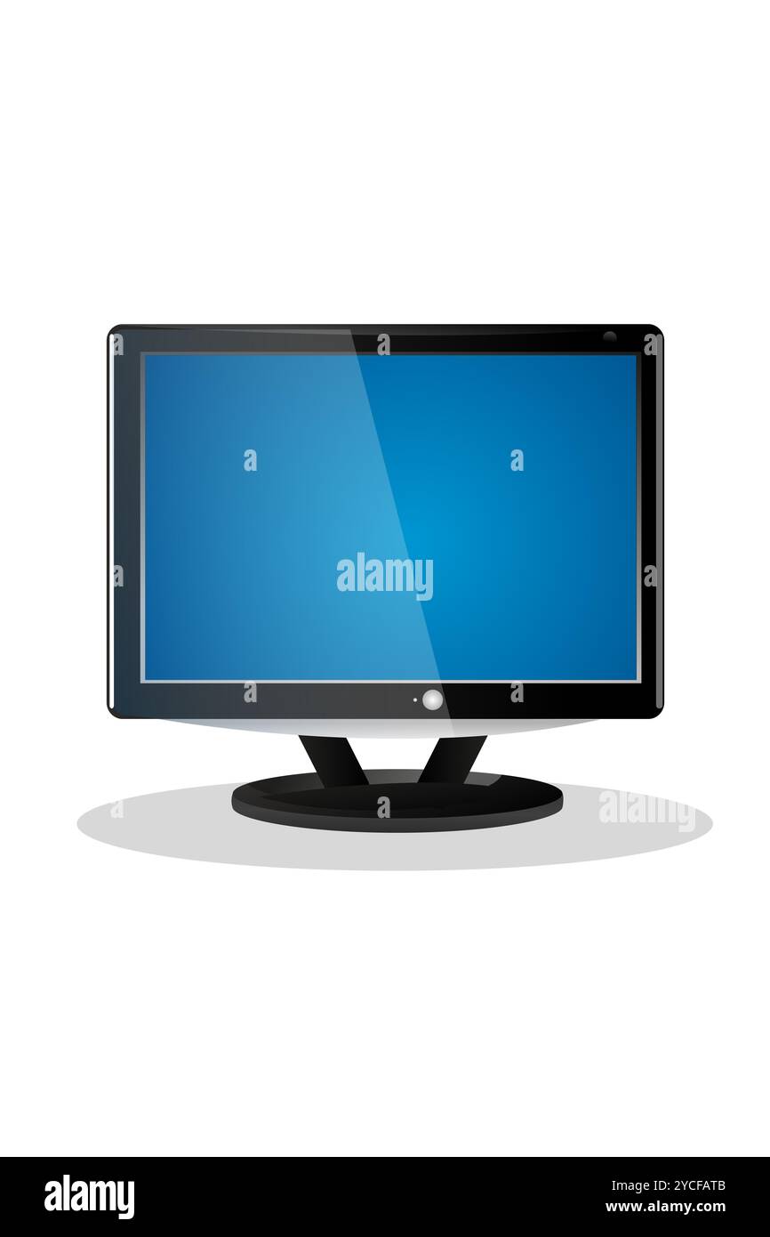 Vektor-Illustration Flachbild-Fernseher lcd, Plasma realistisch Stockfoto