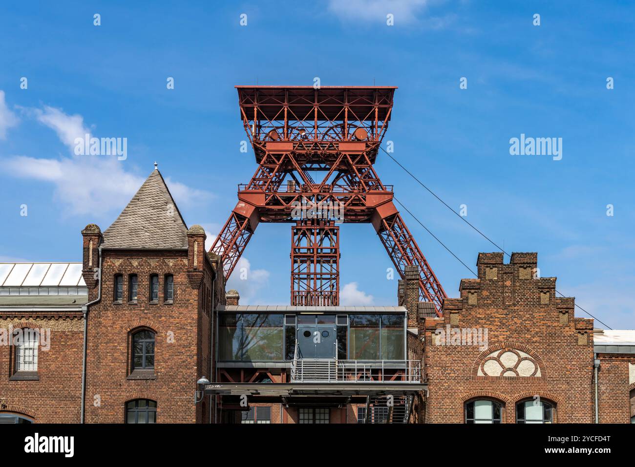 Wendeturm des ehemaligen Bergwerks Rheinpreußen IV in Moers, Nordrhein-Westfalen, Deutschland, Europa Stockfoto