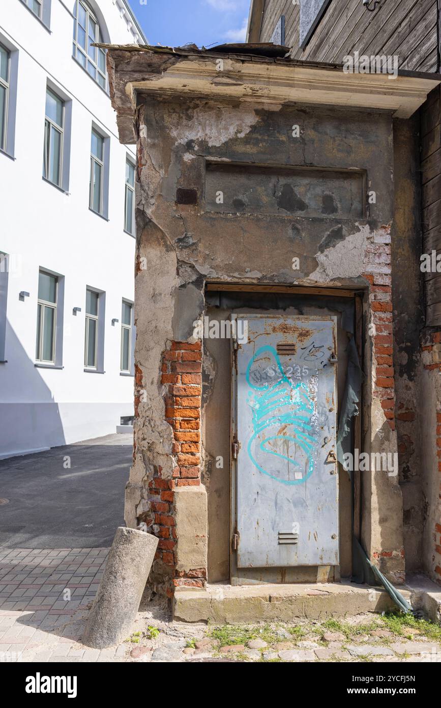 Alte elektrische Anlage, Stromverteiler Stockfoto