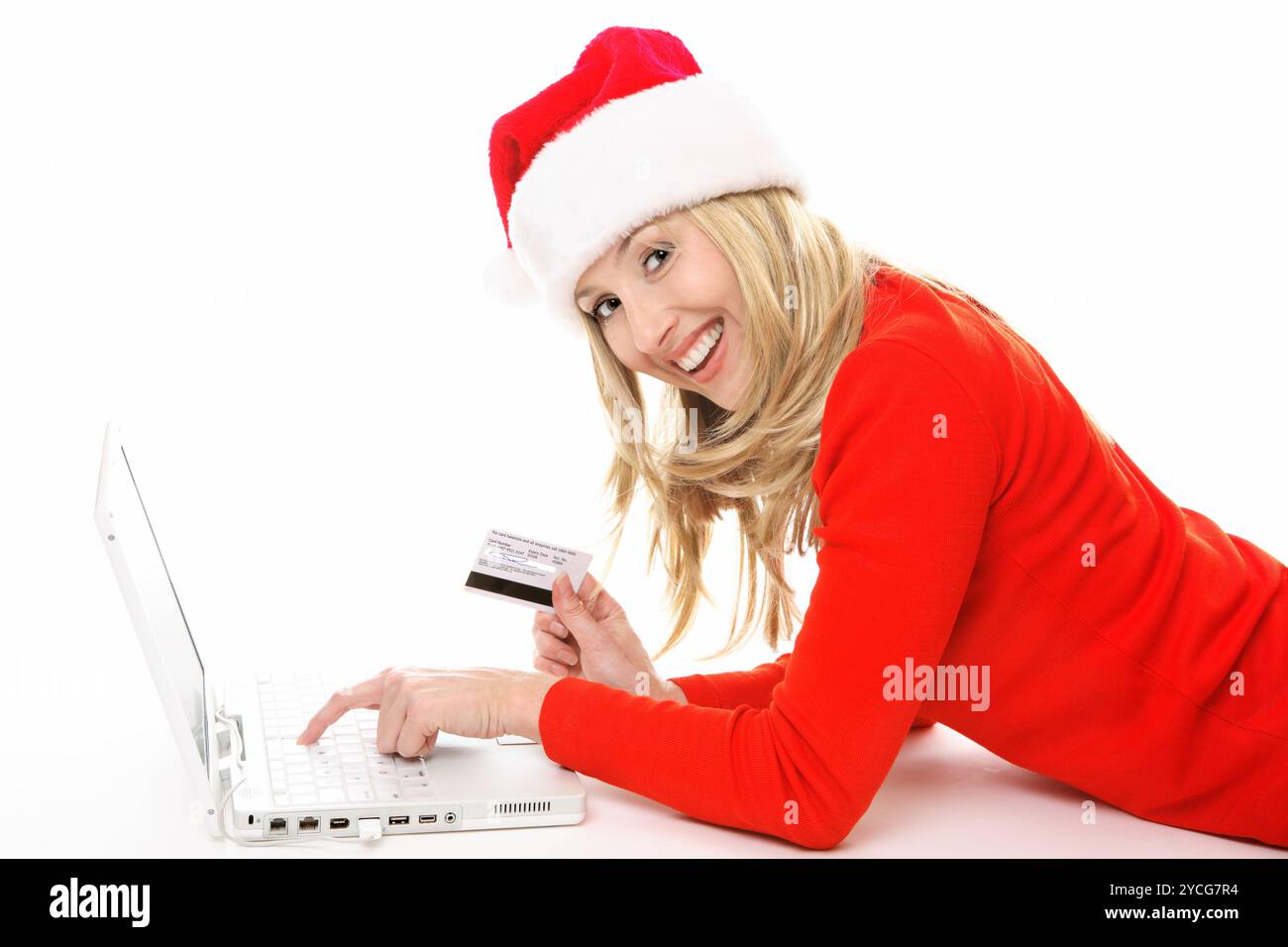 Einkaufen und online-banking einfach und sicher Stockfoto