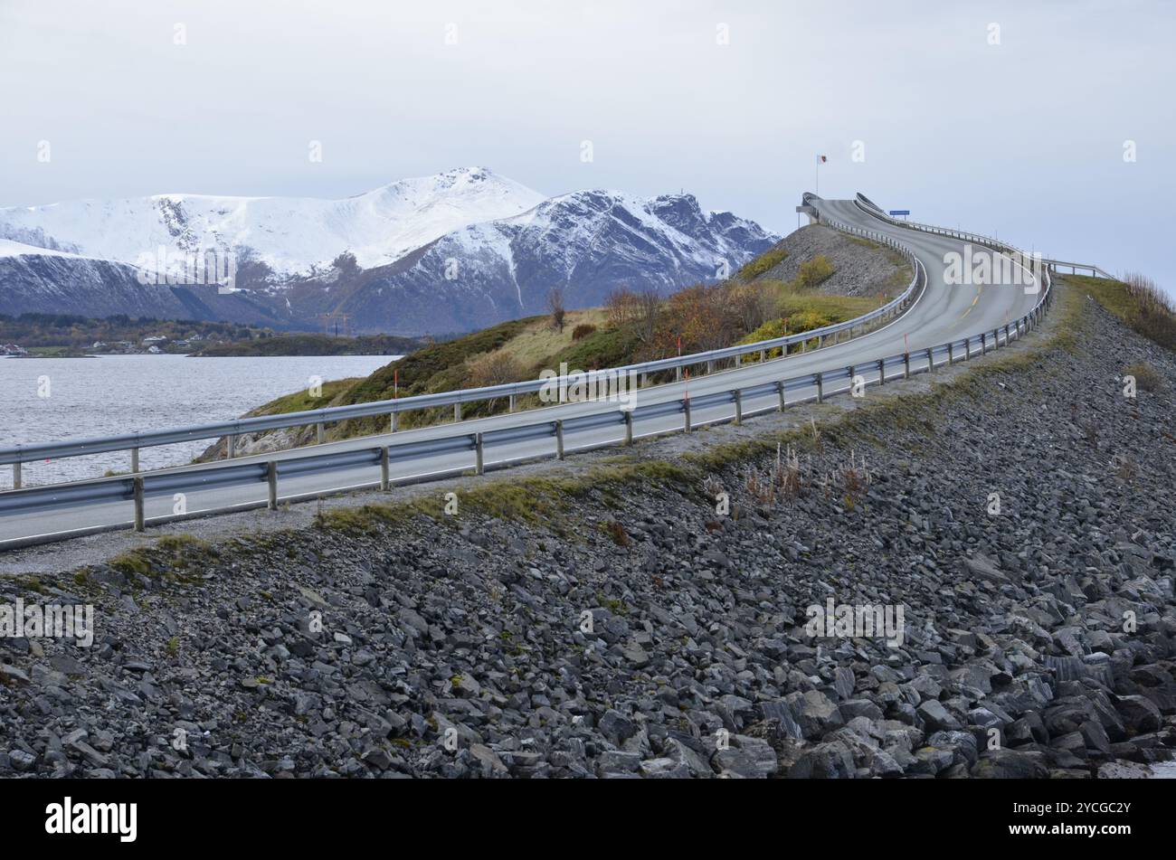 Storseisundbrua, eine Brücke auf der Atlantikstraße in mehr og Romsdal County in Norwegen. Stockfoto