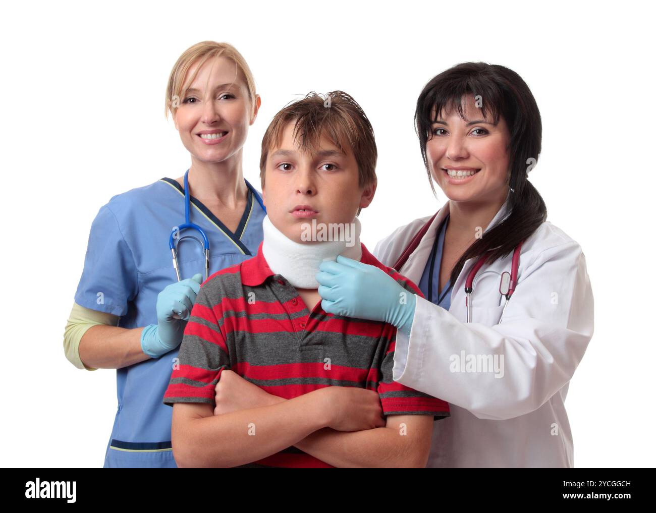 Medizinisches Personal spinal care Stockfoto