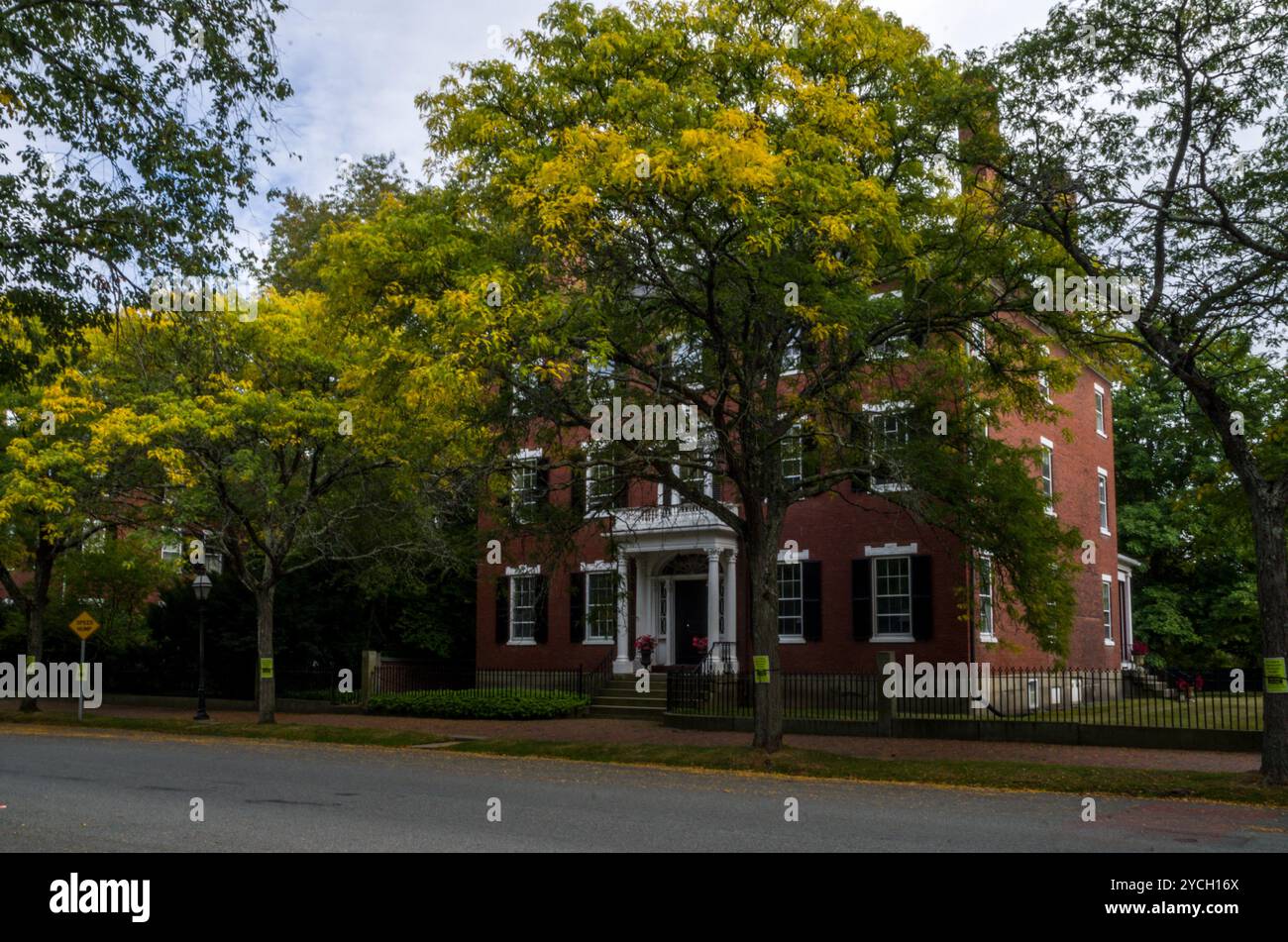 Seitenansicht der 37 Chestnut Street, Salem, Massachusetts, USA Stockfoto