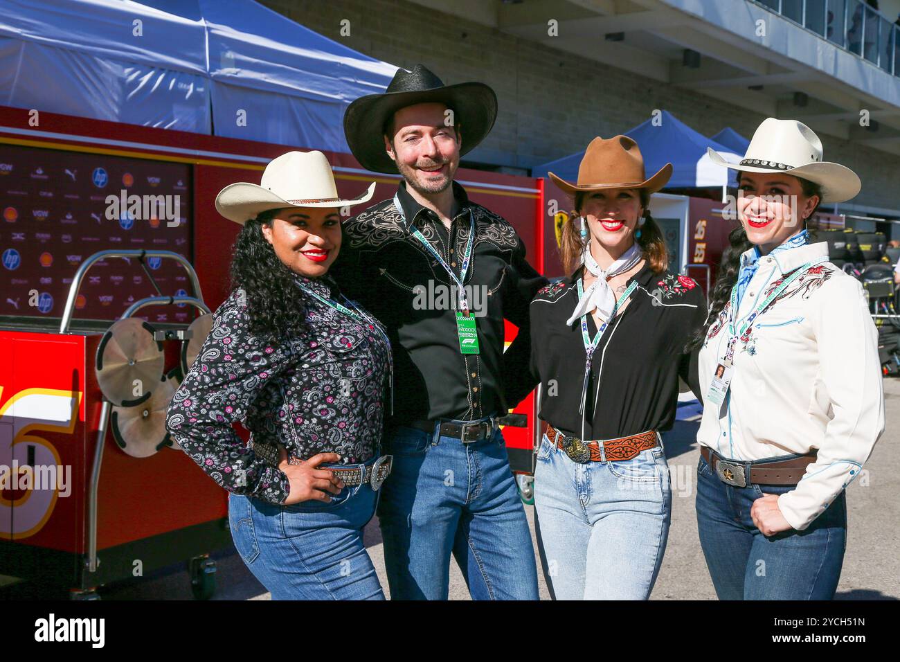 Austin, USA. Oktober 2024. VIPs beim Formel 1 Pirelli Grand Prix 2024 der Vereinigten Staaten. Quelle: Alessio Morgese/Alessio Morgese/Emage/Alamy Live News Stockfoto