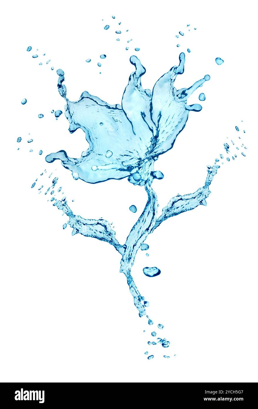Blume machte der Wasserspritzer Stockfoto