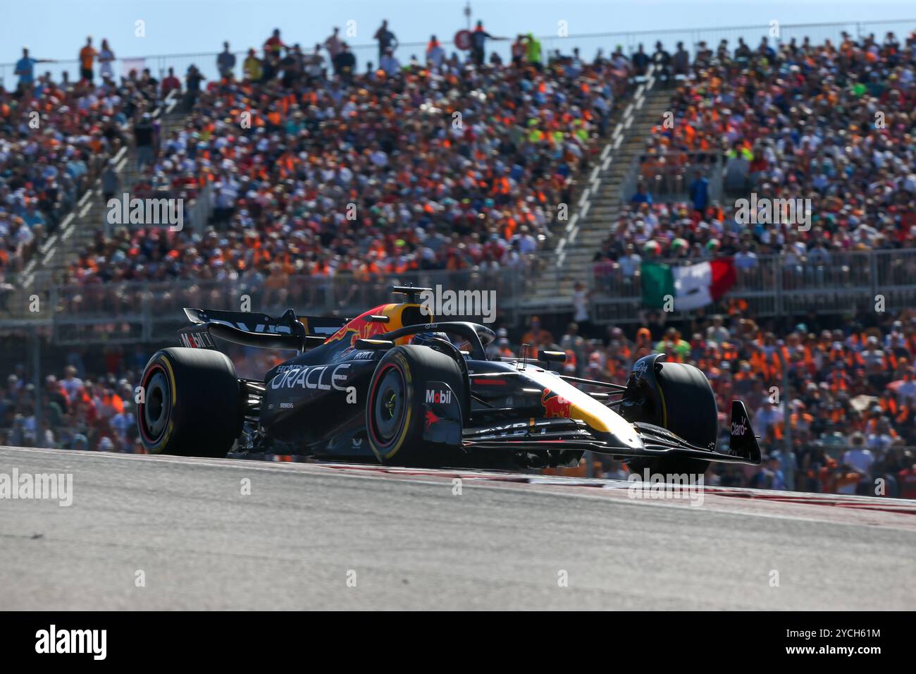 Austin, USA. Oktober 2024. Max Verstappen aus den Niederlanden fuhr während des Grand Prix 2024 von Pirelli in der Formel 1 mit dem Oracle Red Bull Racing RB20 Honda RBPT. Quelle: Alessio Morgese/Alessio Morgese/Emage/Alamy Live News Stockfoto