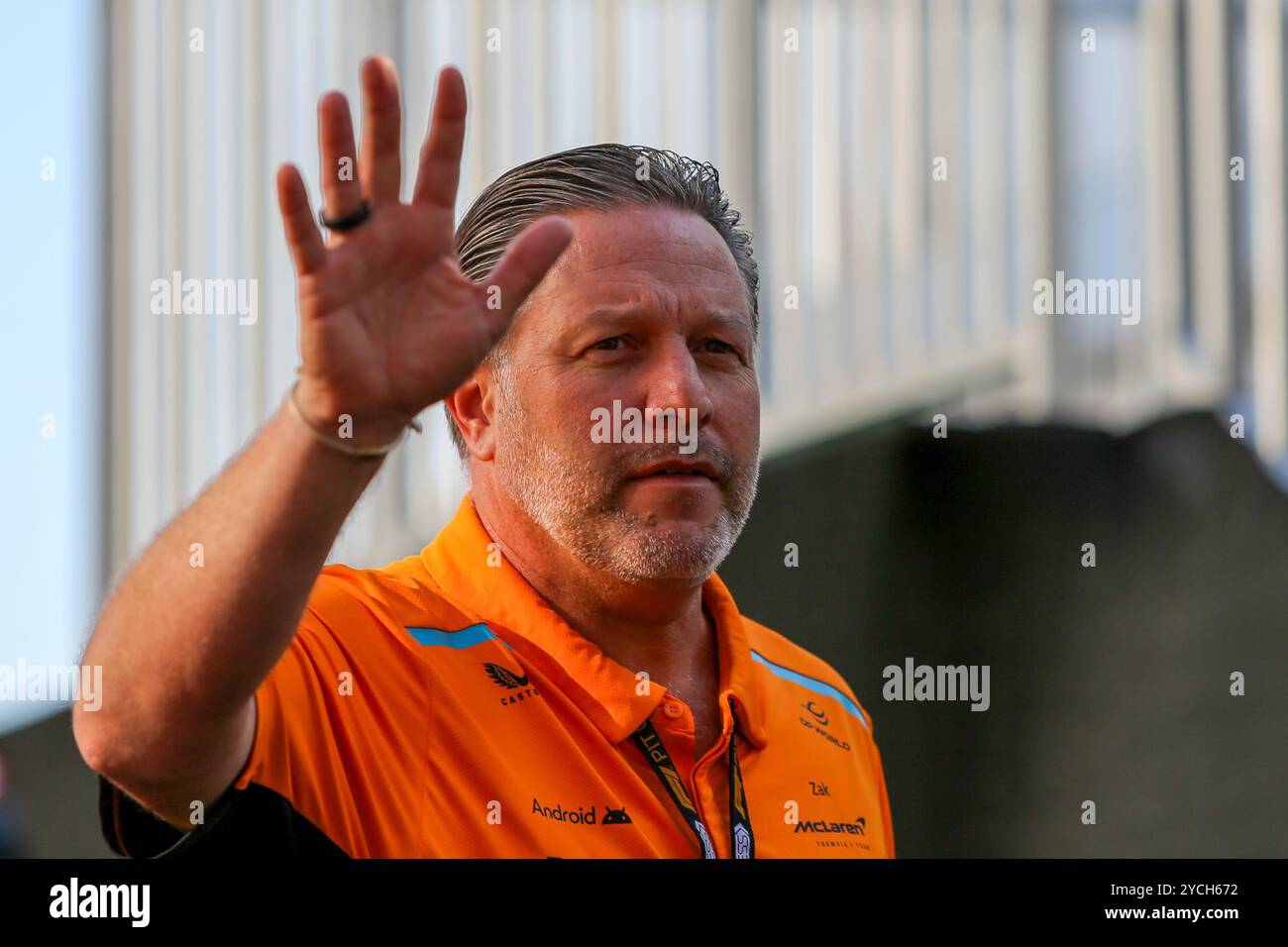 Austin, USA. Oktober 2024. Zak Brown, CEO des McLaren F1 Teams, während des Formel 1 Pirelli United States Grand Prix 2024. Quelle: Alessio Morgese/Alessio Morgese/Emage/Alamy Live News Stockfoto