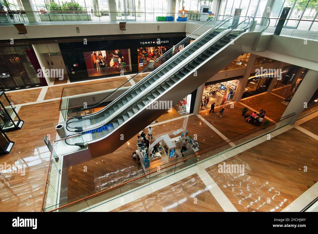 Einkaufszentrum Marina Bay Sands. Singapur Stockfoto