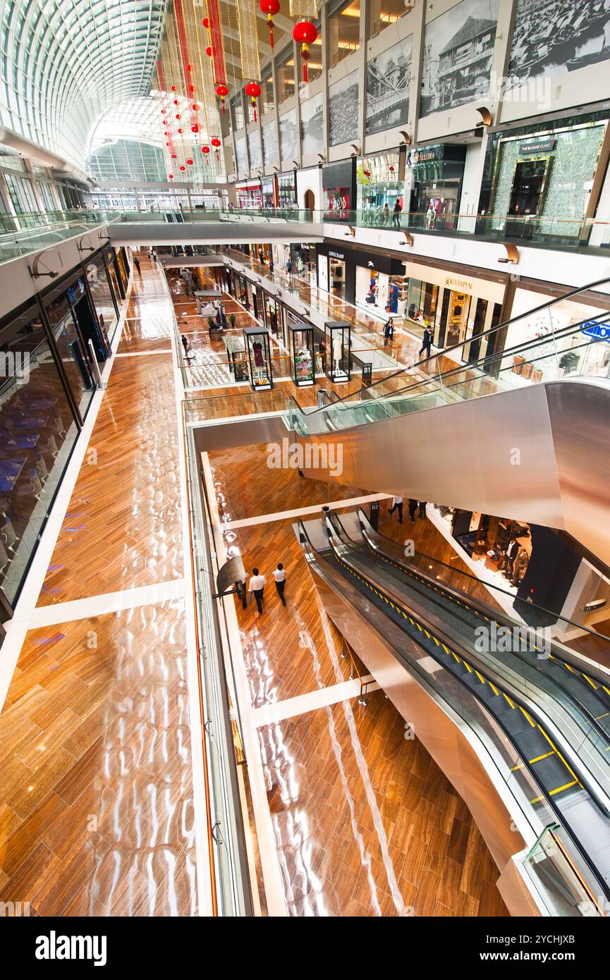 Einkaufszentrum Marina Bay Sands. Singapur Stockfoto
