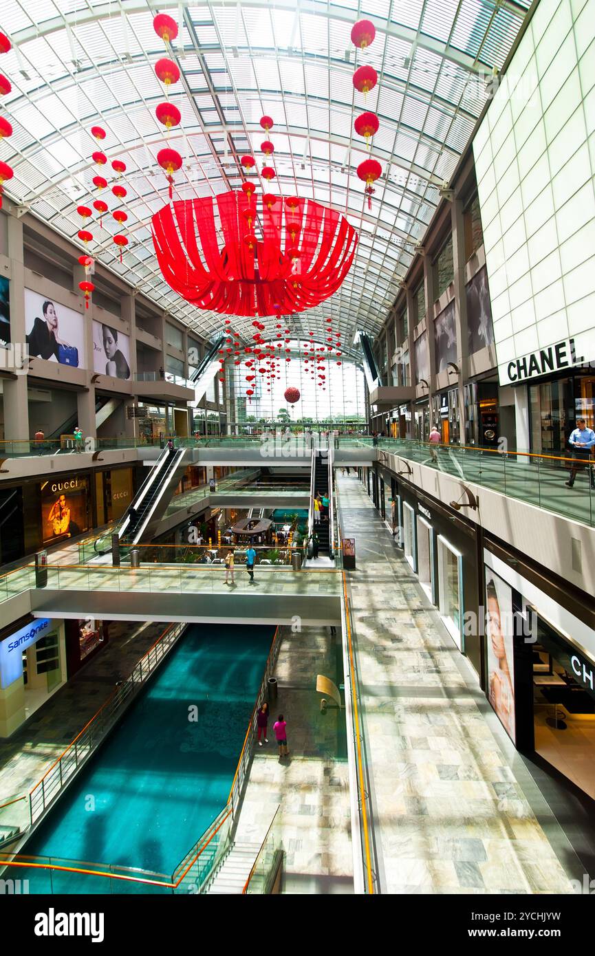 Einkaufszentrum Marina Bay Sands. Singapur Stockfoto