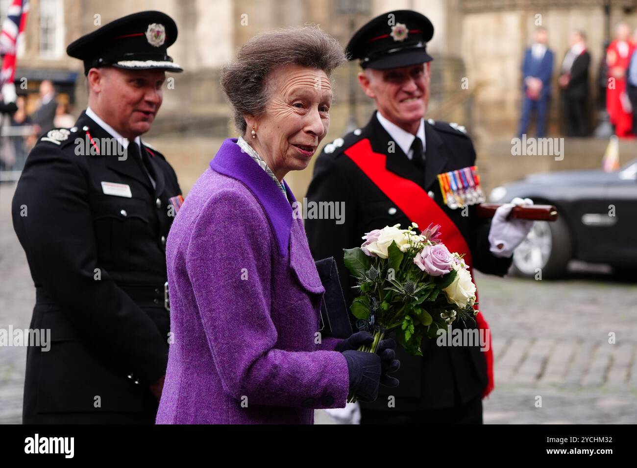 Die Prinzessin nimmt an einer Gedenkfeier zum 200. Jahrestag schottischer Feuerwehr- und Rettungsdienste in der St Giles' Cathedral in Edinburgh Teil. Bilddatum: Mittwoch, 23. Oktober 2024. Stockfoto
