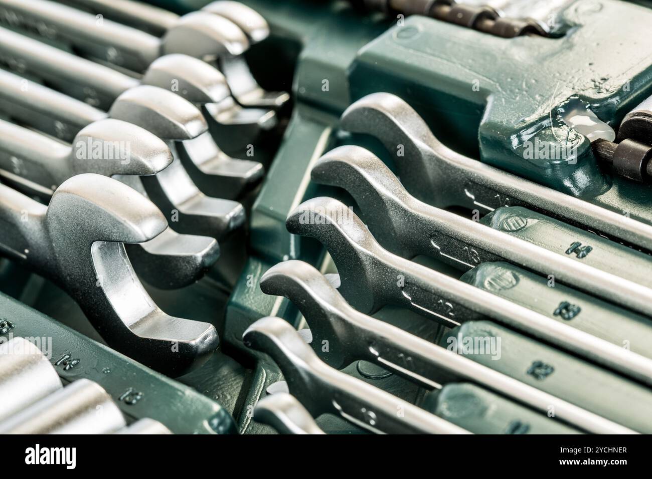 Box mit den Werkzeugen Stockfoto