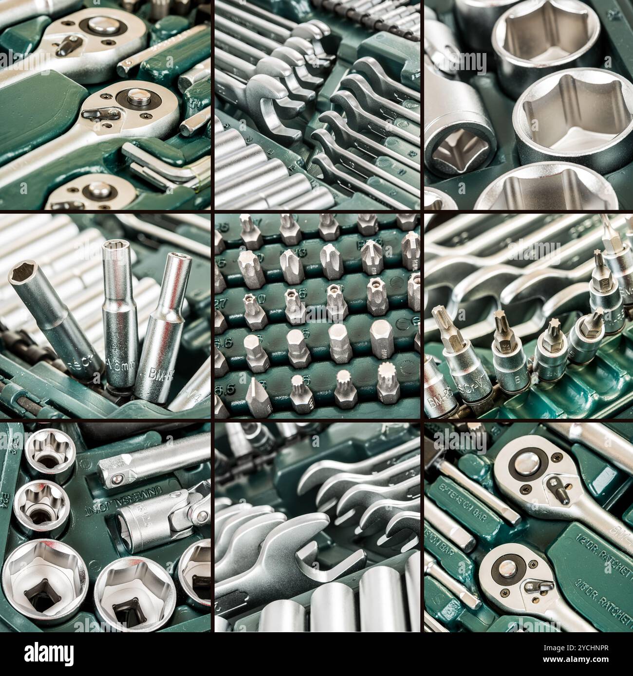 Box mit den Werkzeugen Stockfoto