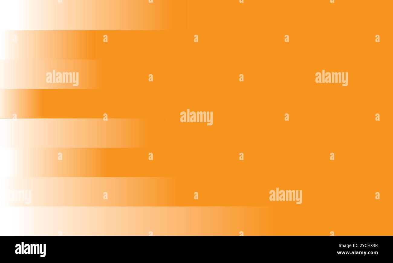 Ein moderner orangefarbener Hintergrund mit weichen geometrischen Blöcken, die im Bild verblassen. Stock Vektor