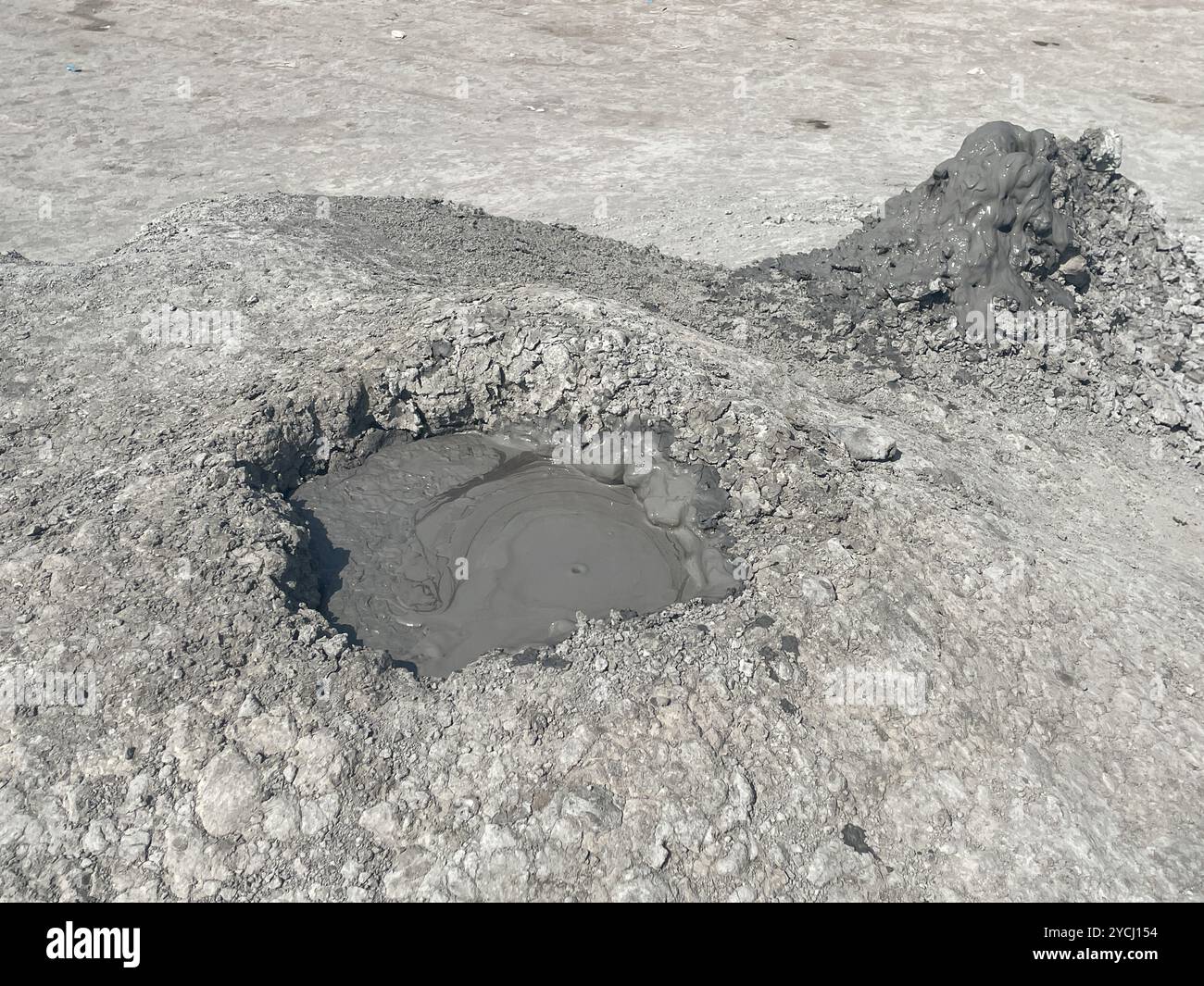 Schlammvulkane, Gobustan, Aserbaidschan. Stockfoto