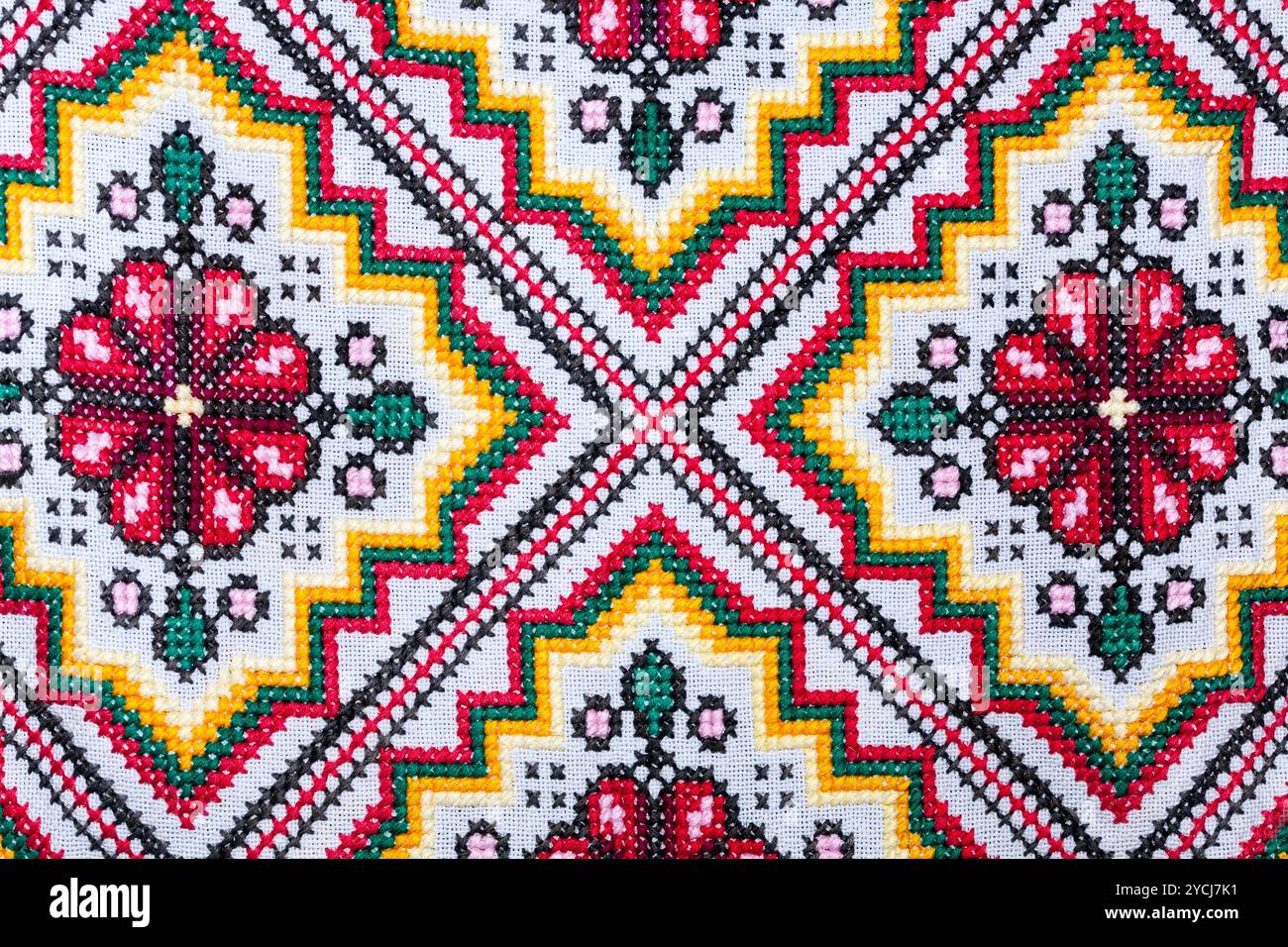 Ukrainisches folkloristisches nahtloses Muster. Ethnische Ornamente Stockfoto