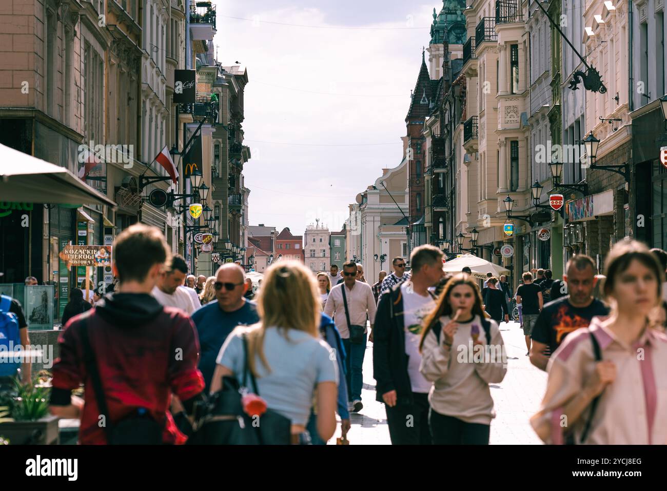 Stadt Torun alte Marktbevölkerung Stockfoto