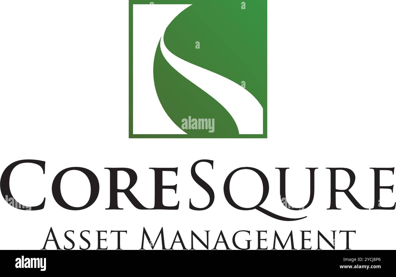 Vektor mit quadratischem Logo bearbeitbar Stock Vektor