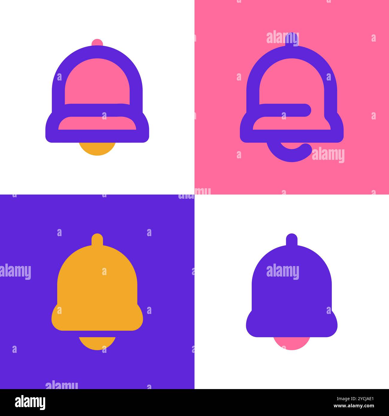 Benachrichtigungssymbol ausgefüllte Gliederung in Vollfarbe Stock Vektor