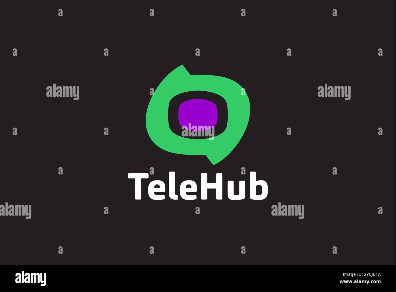 Vektor mit quadratischem Logo bearbeitbar Stock Vektor