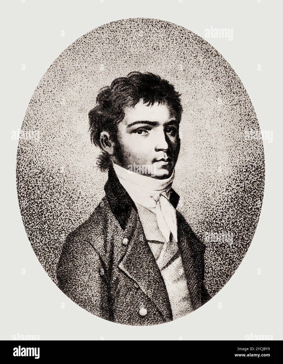 Beethoven im Alter von etwa 30 Jahren - Kunstwerk Stainhauser, Neidl (1801) Stockfoto Beethoven im Alter von etwa 30 Jahren - Kunstwerk Stainhauser, Neidl (1801) Stockfoto