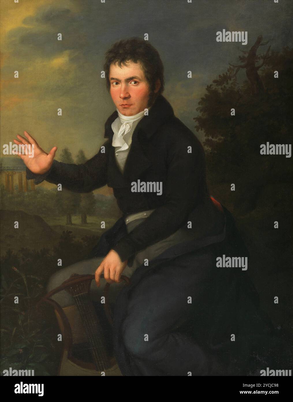 Gemälde von Joseph Willibrord Mähler (1778–1860) – gemaltes Porträt von Ludwig van Beethoven, um 1805 Stockfoto