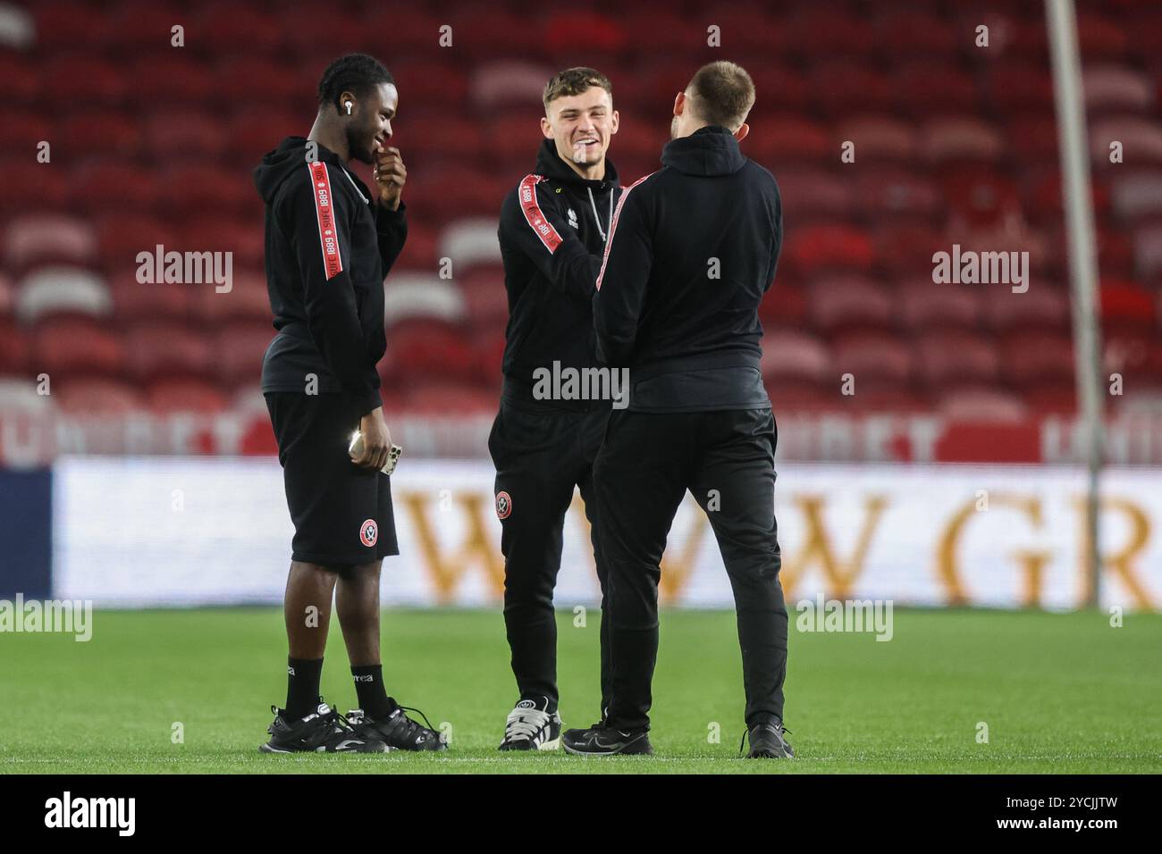 Harrison Burrows von Sheffield United kommt während des Sky Bet Championship Matches Middlesbrough gegen Sheffield United im Riverside Stadium, Middlesbrough, Großbritannien, 23. Oktober 2024 (Foto: Alfie Cosgrove/News Images) Stockfoto