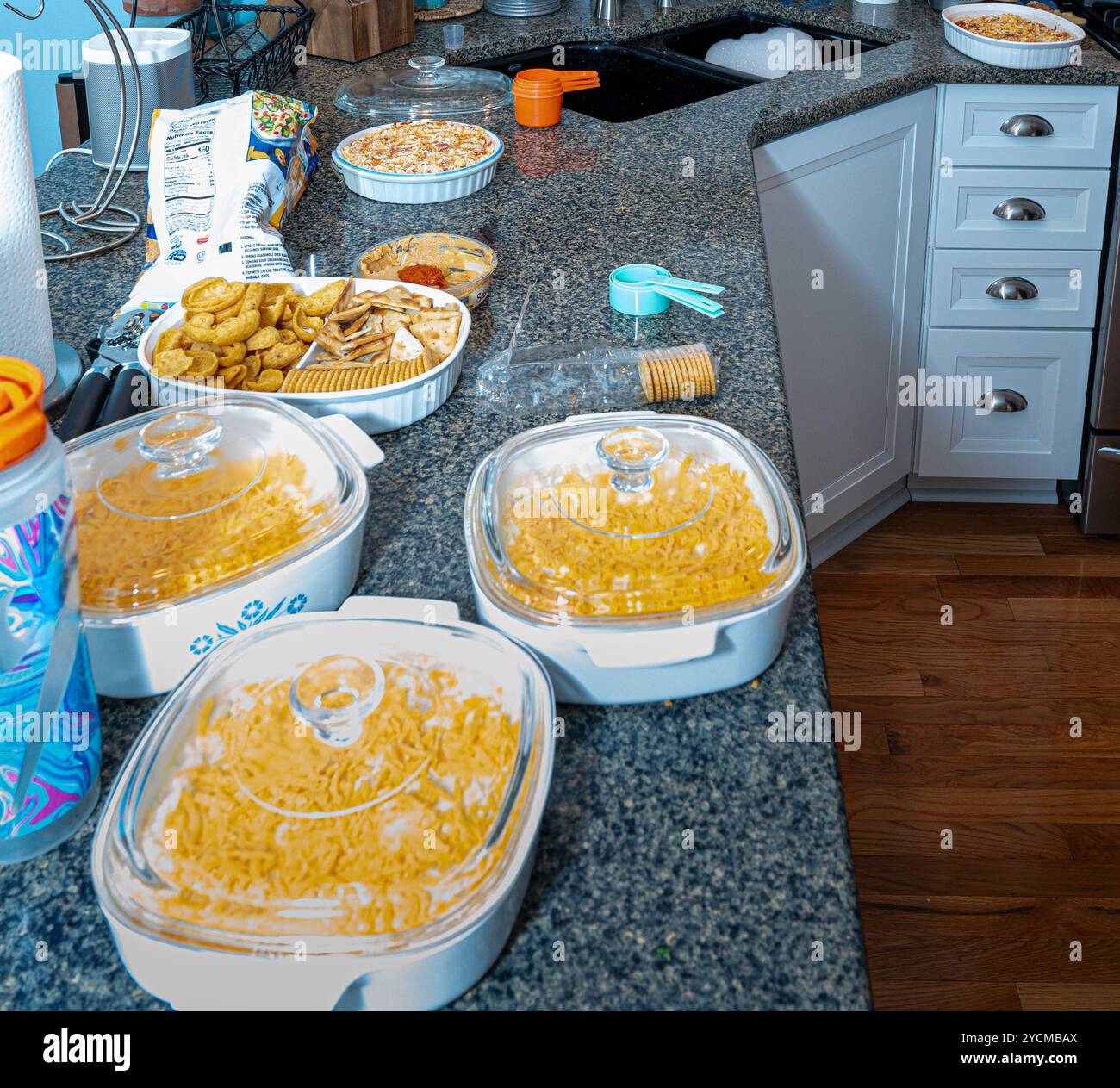 Beilagen zum Erwärmen für Thanksgiving-Dinner Stockfoto
