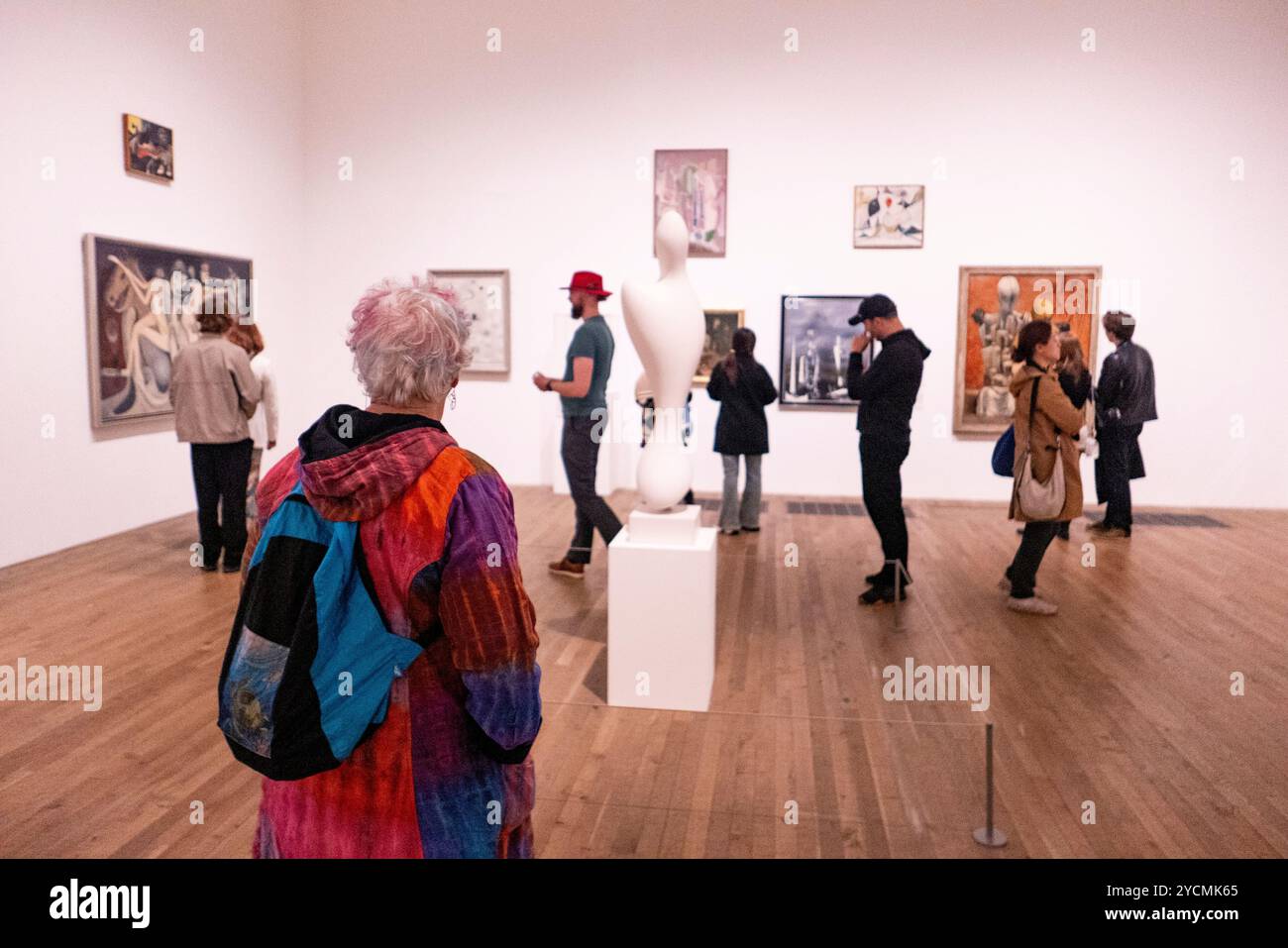 Leute, die Kunstwerke im Tate Modern, London, England ansehen. Foto: SMP News Stockfoto