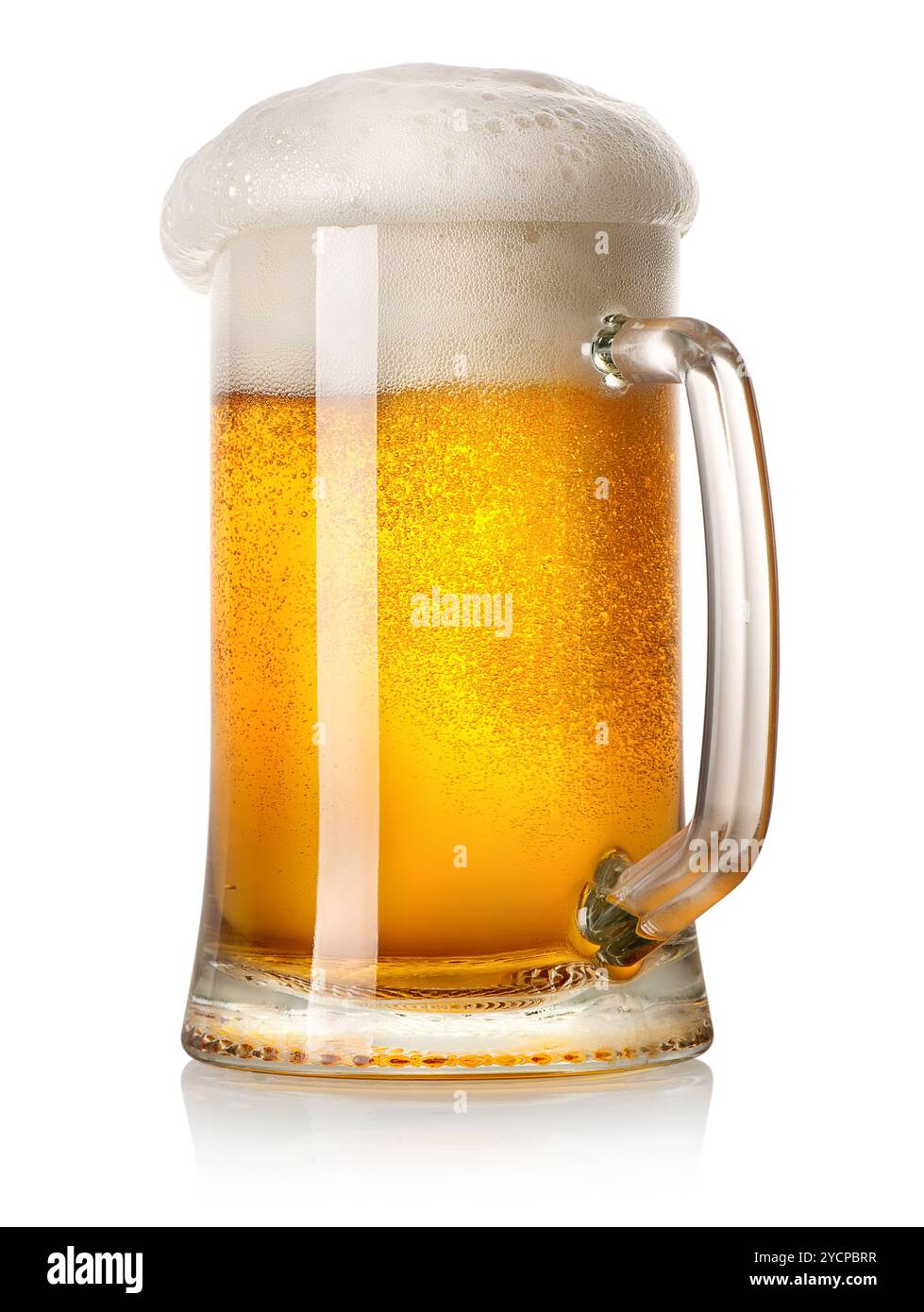 Becher helles Bier Stockfoto