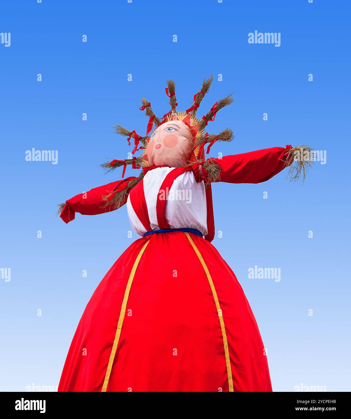 Fastnacht. Große Puppe für die Verbrennung Stockfoto