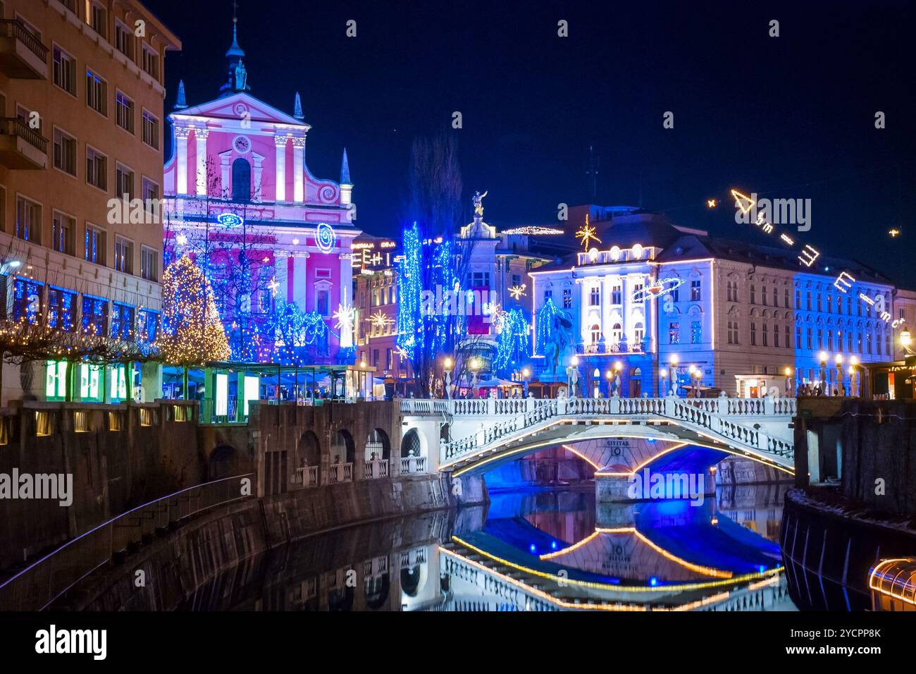 Ljubljana in der chirurgischen Dekoration Stockfoto