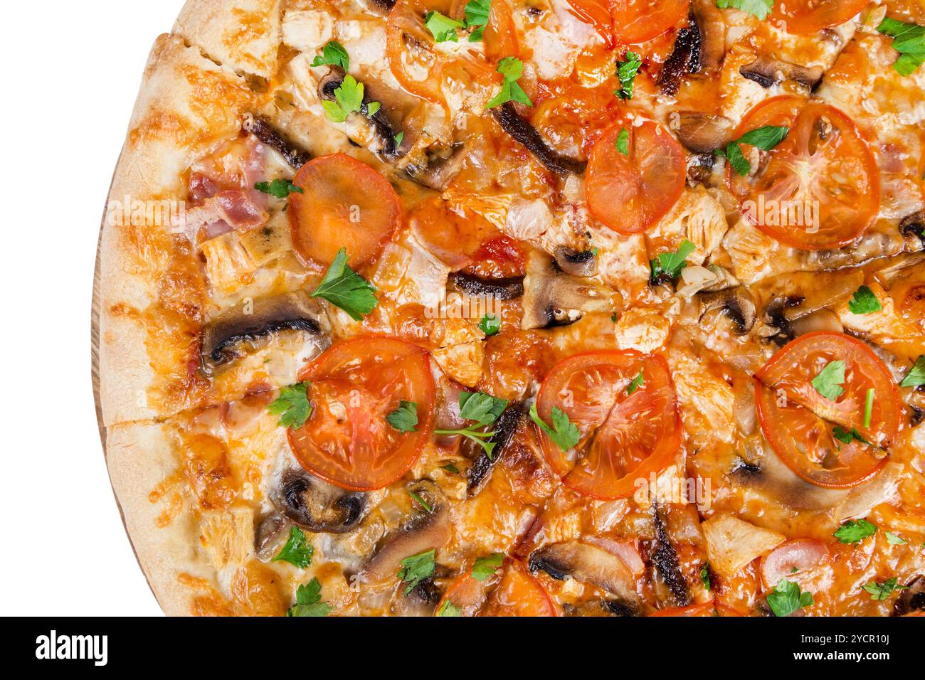 Frische, heiße Fast-Food-Stücke Pizza Stockfoto