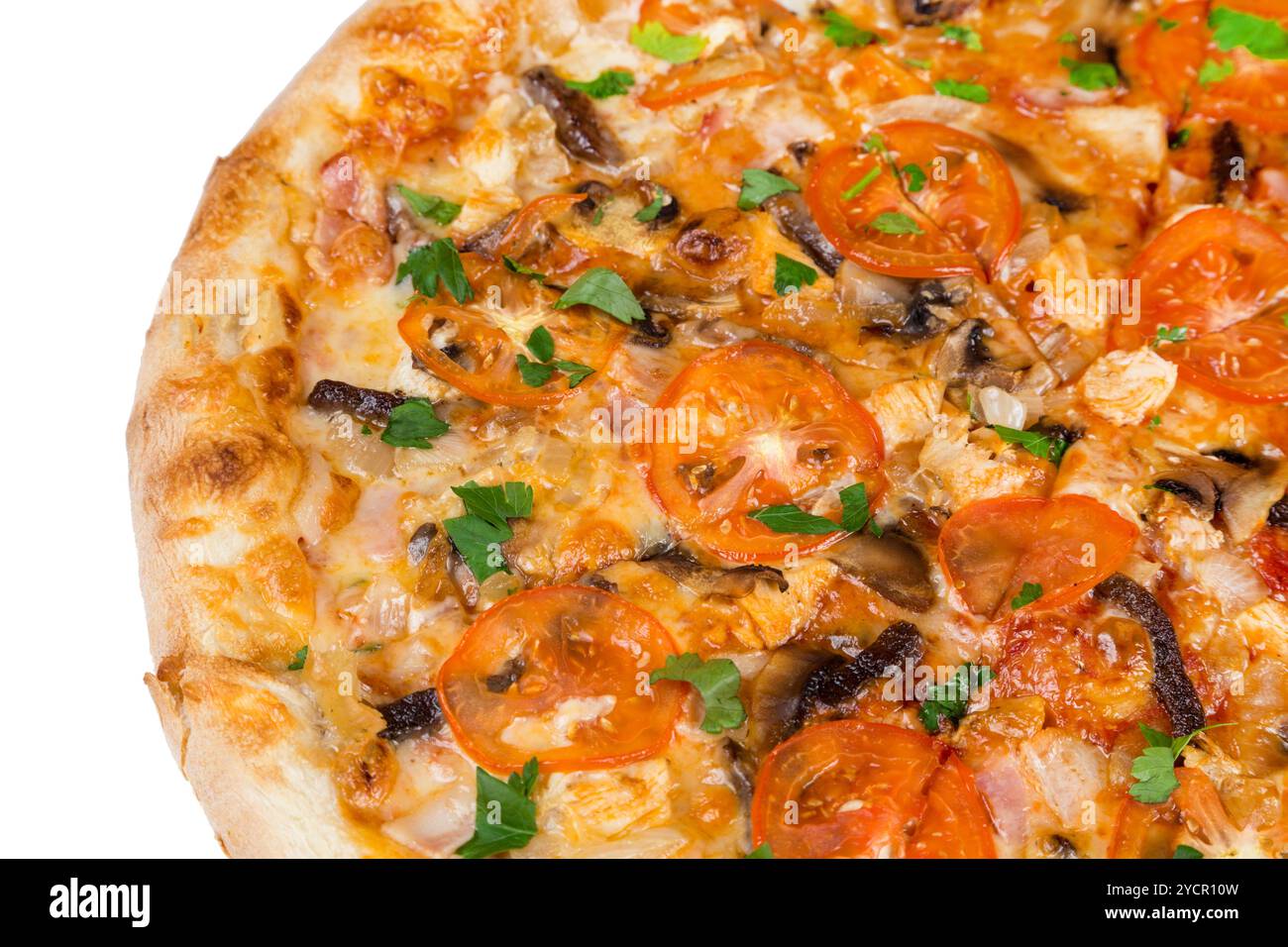 Frische, heiße Fast-Food-Stücke Pizza Stockfoto