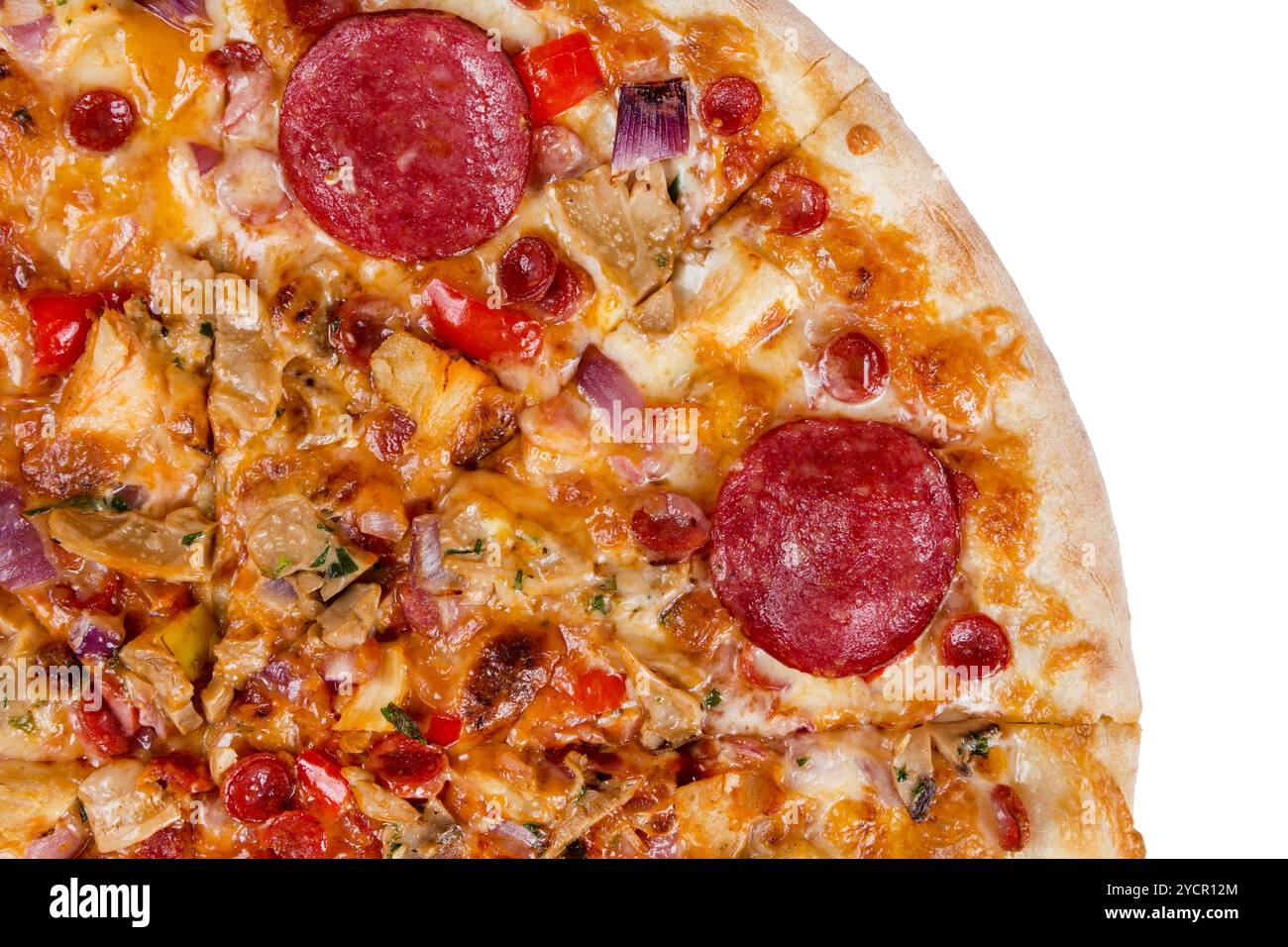 Frische, heiße Fast-Food-Stücke Pizza Stockfoto