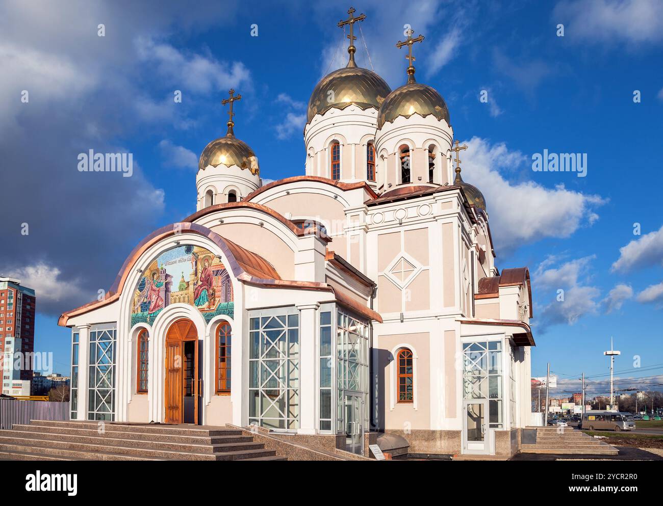 Der Tempel zu Ehren der Verkündigung in Samara, Russland Stockfoto