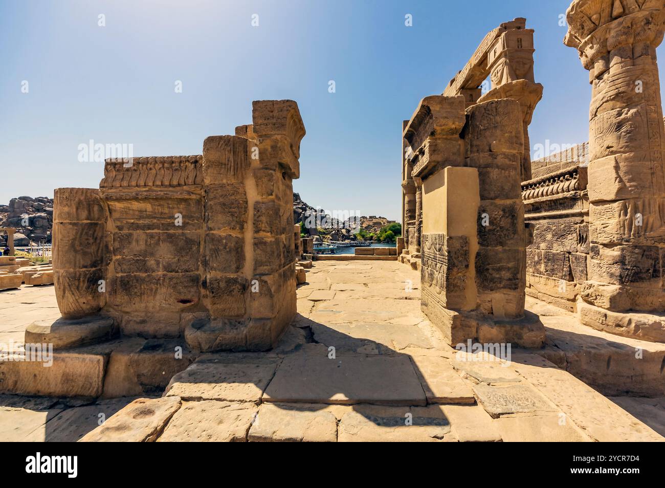 Tempel von Philae, Assuan, Ägypten Stockfoto