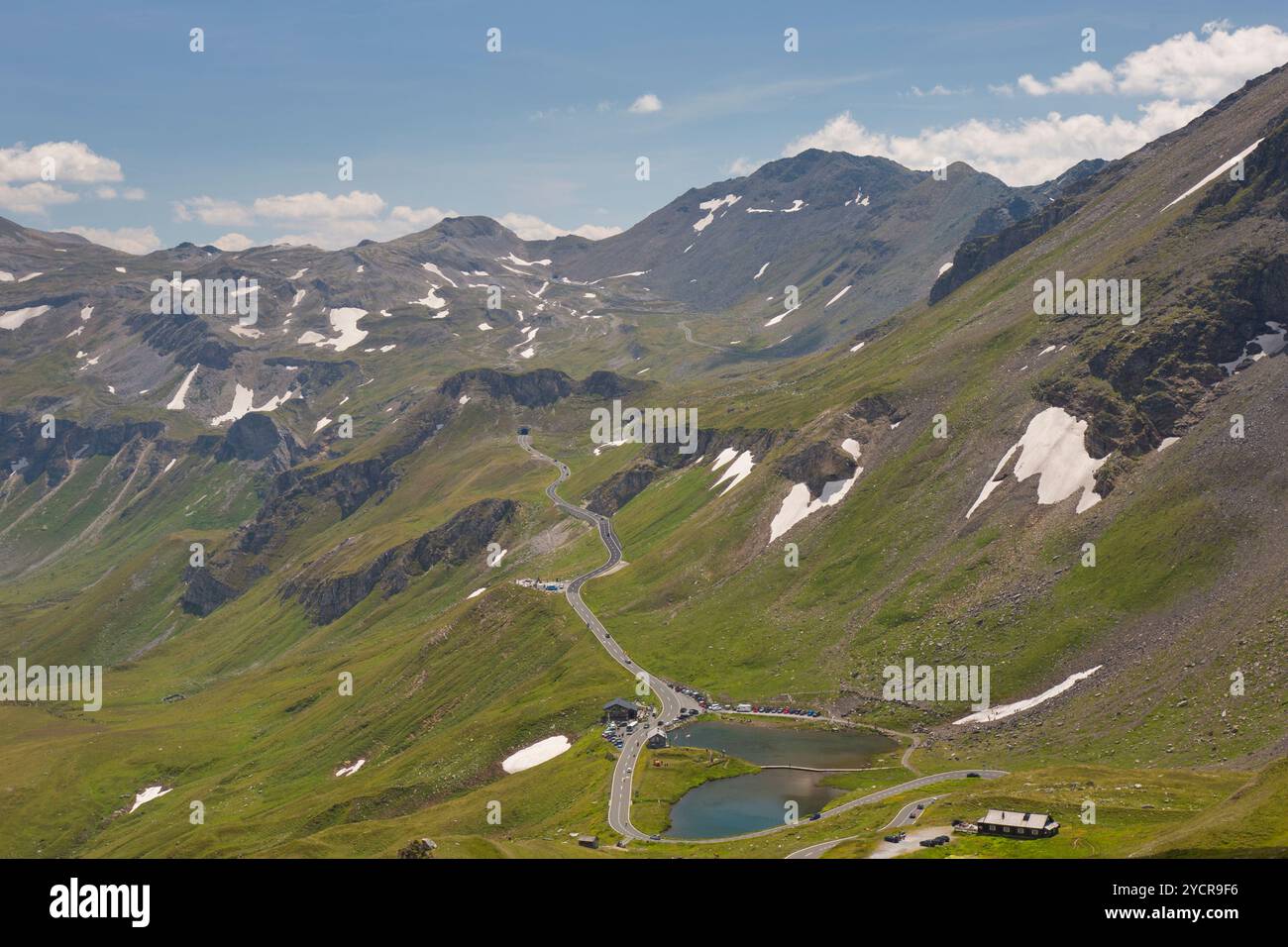 Großglockner Hochalpenstraße, Blick auf die Hochalpenstraße, Salzburg, Österreich Stockfoto