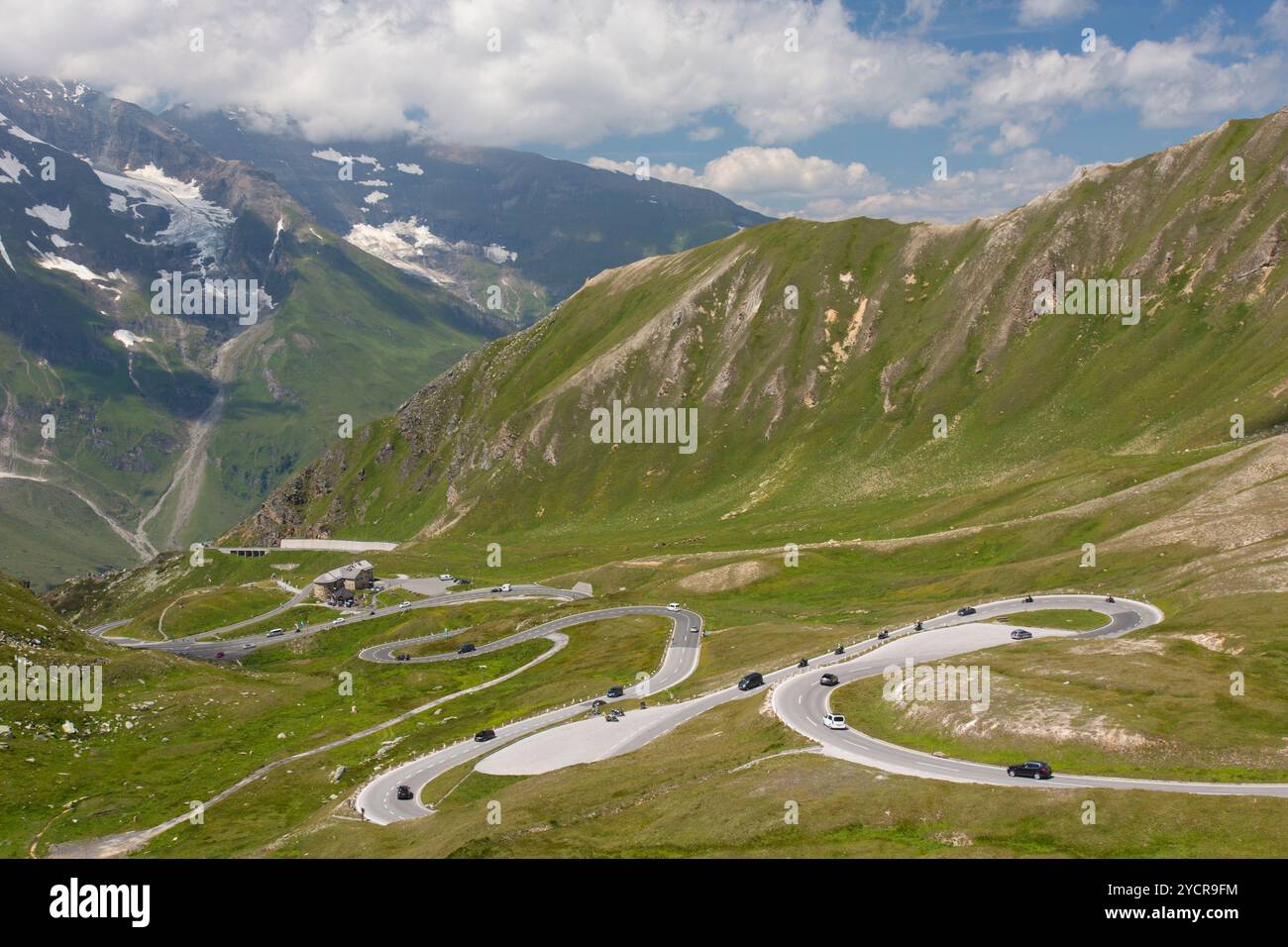 Großglockner Hochalpenstraße, Blick auf die Hochalpenstraße, Salzburg, Österreich Stockfoto