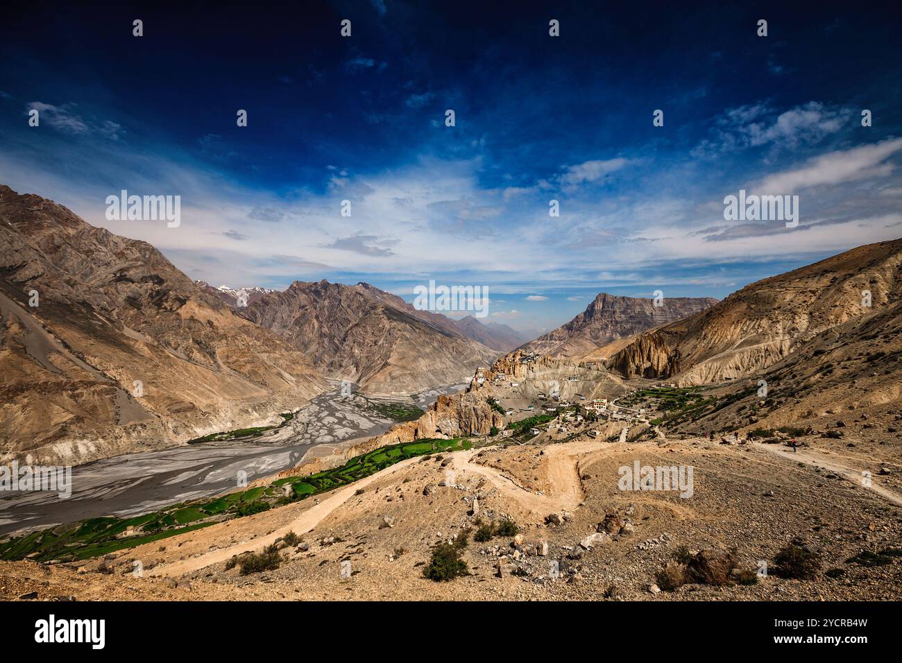 Dhankar Gompa. Indien. Spiti Valley Stockfoto