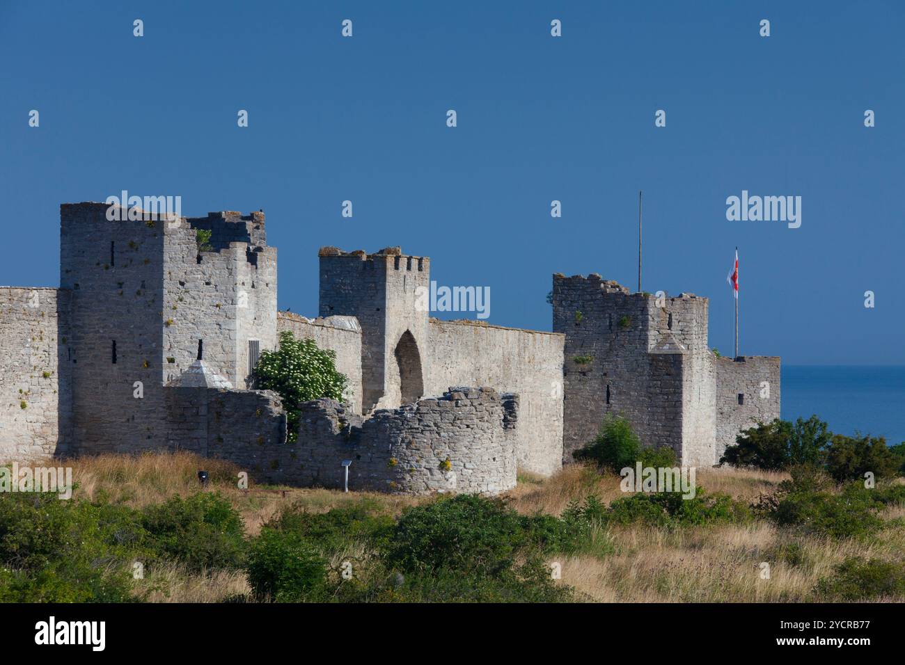 Stadtmauer, Visby, Gotland Island, Schweden Stockfoto
