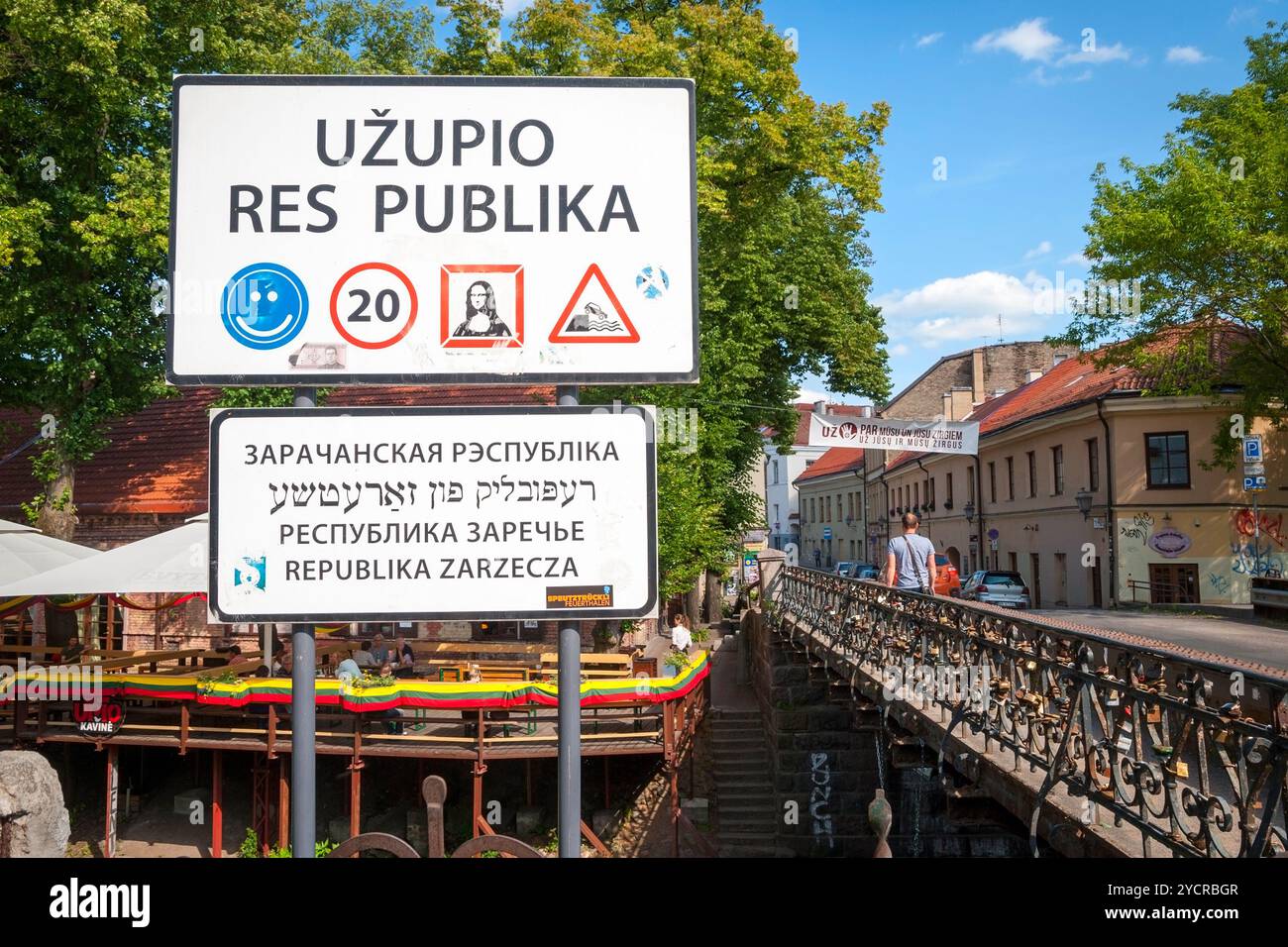 republik Uzupis, autonome Gemeinschaft, Vilnius, Litauen Stockfoto