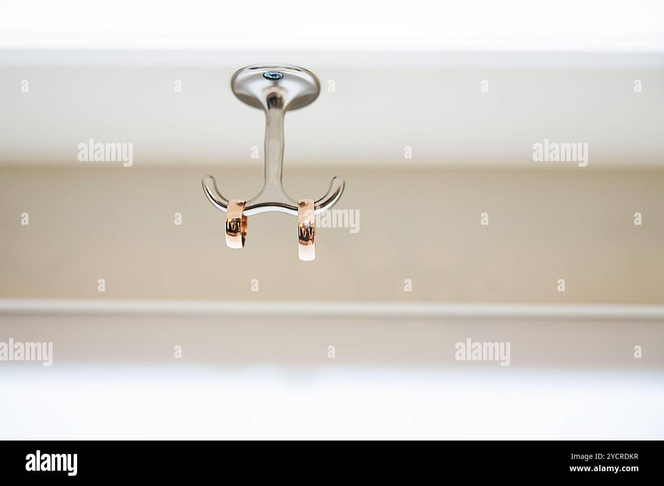 Zwei Trauringe Stockfoto