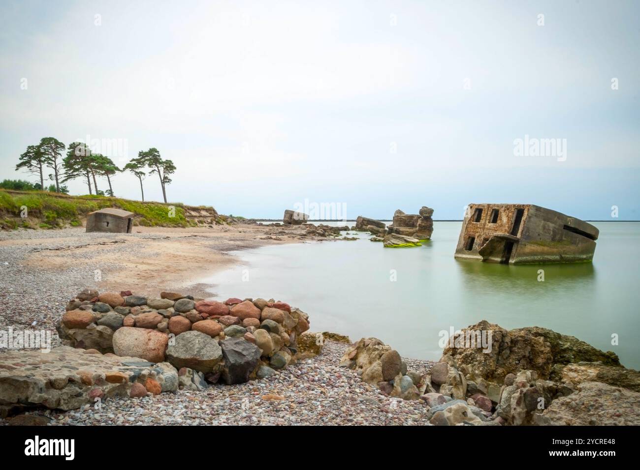 Blick auf die verlassene udssr Nördliche Fotress, Liepaja Stockfoto