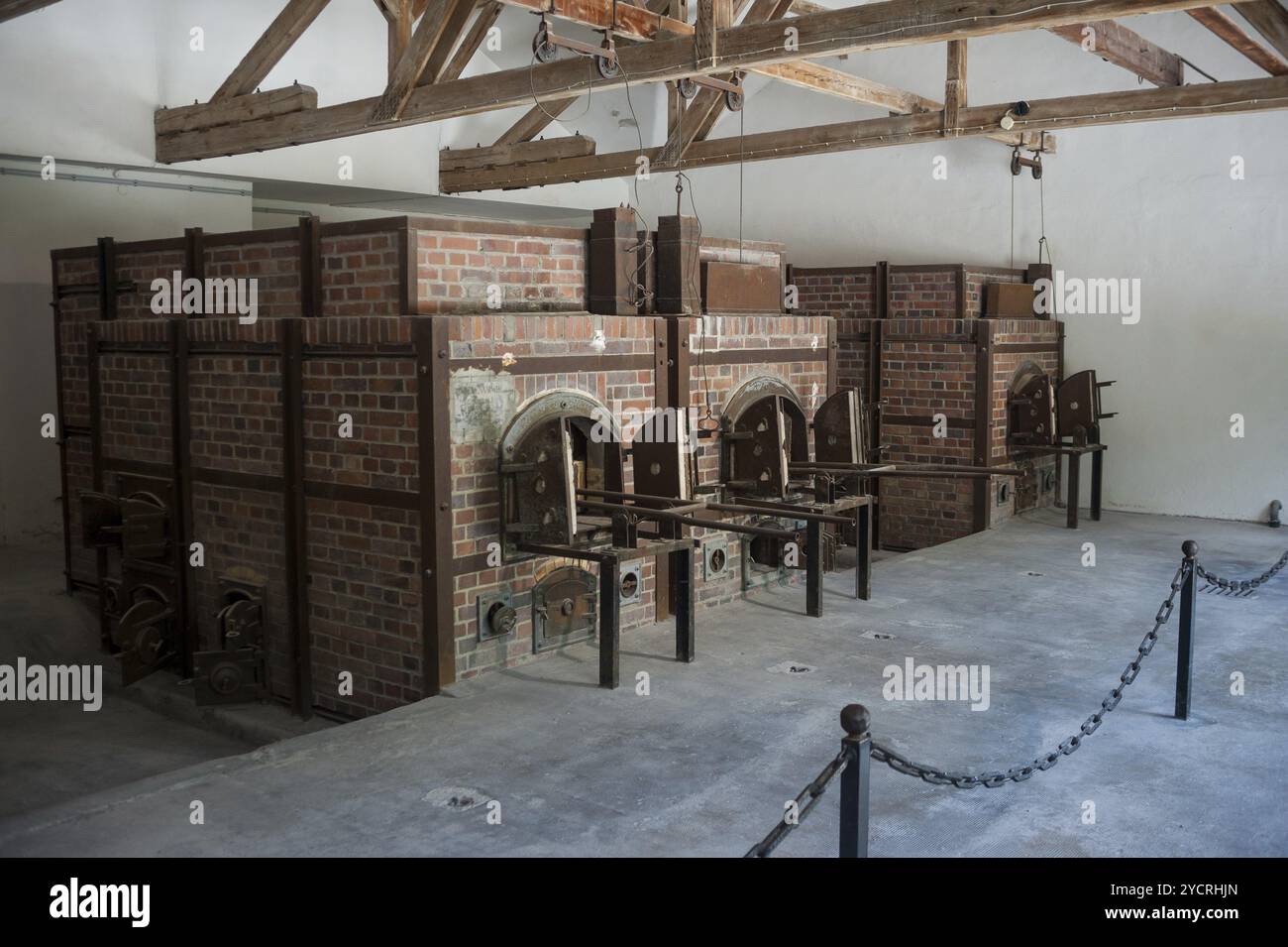 03.06.2017, Dachau, Bayern, Deutschland, Europa, Krematoriumsbereich der KZ-Gedenkstätte Dachau. Dachau war das erste Konzentrationslager in G Stockfoto