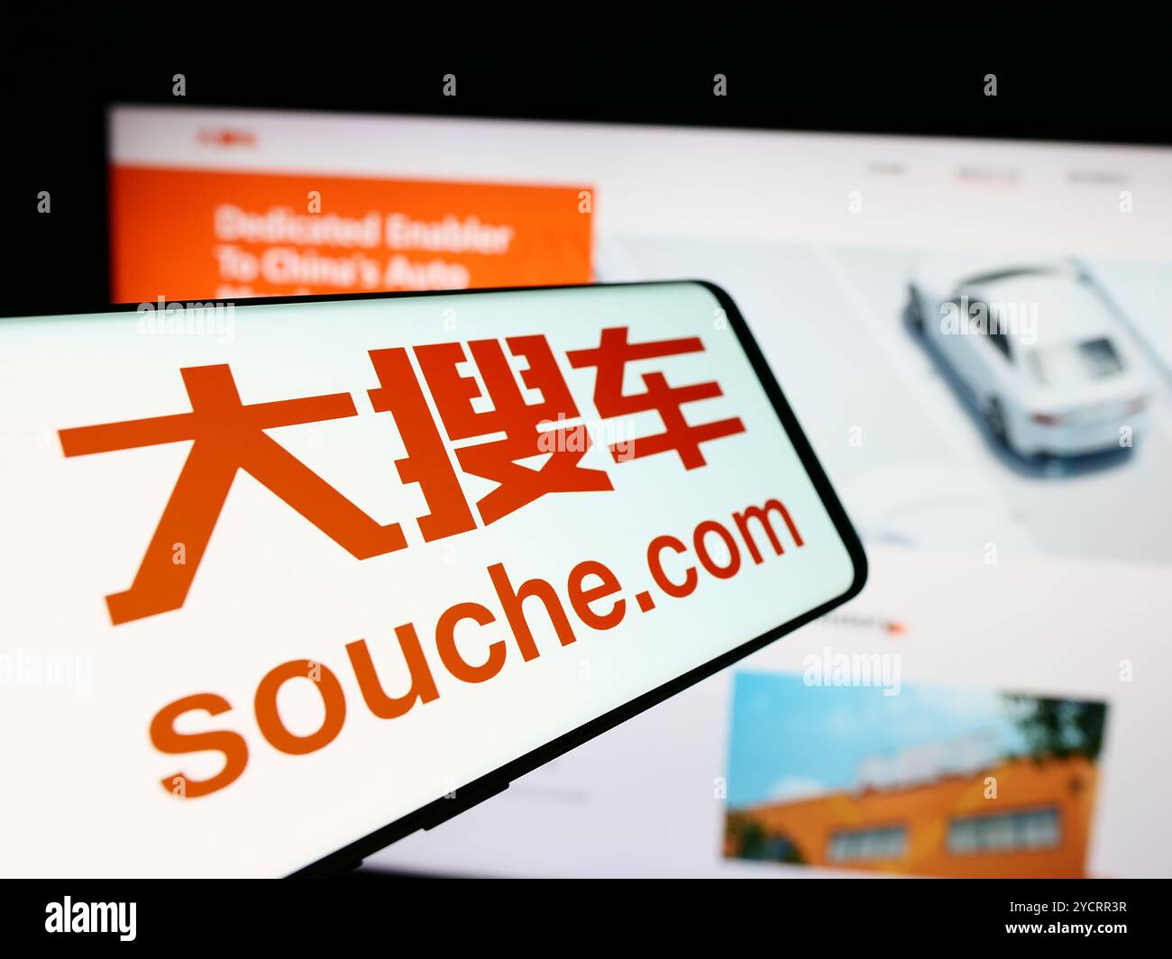 Deutschland. Juni 2024. In dieser Abbildung ist ein Smartphone mit dem Logo des chinesischen Autohandhabers Souche Holdings Ltd. Vor der Business-Website zu sehen. (Credit Image: © Timon Schneider/SOPA Images via ZUMA Press Wire) NUR REDAKTIONELLE VERWENDUNG! Nicht für kommerzielle ZWECKE! Stockfoto