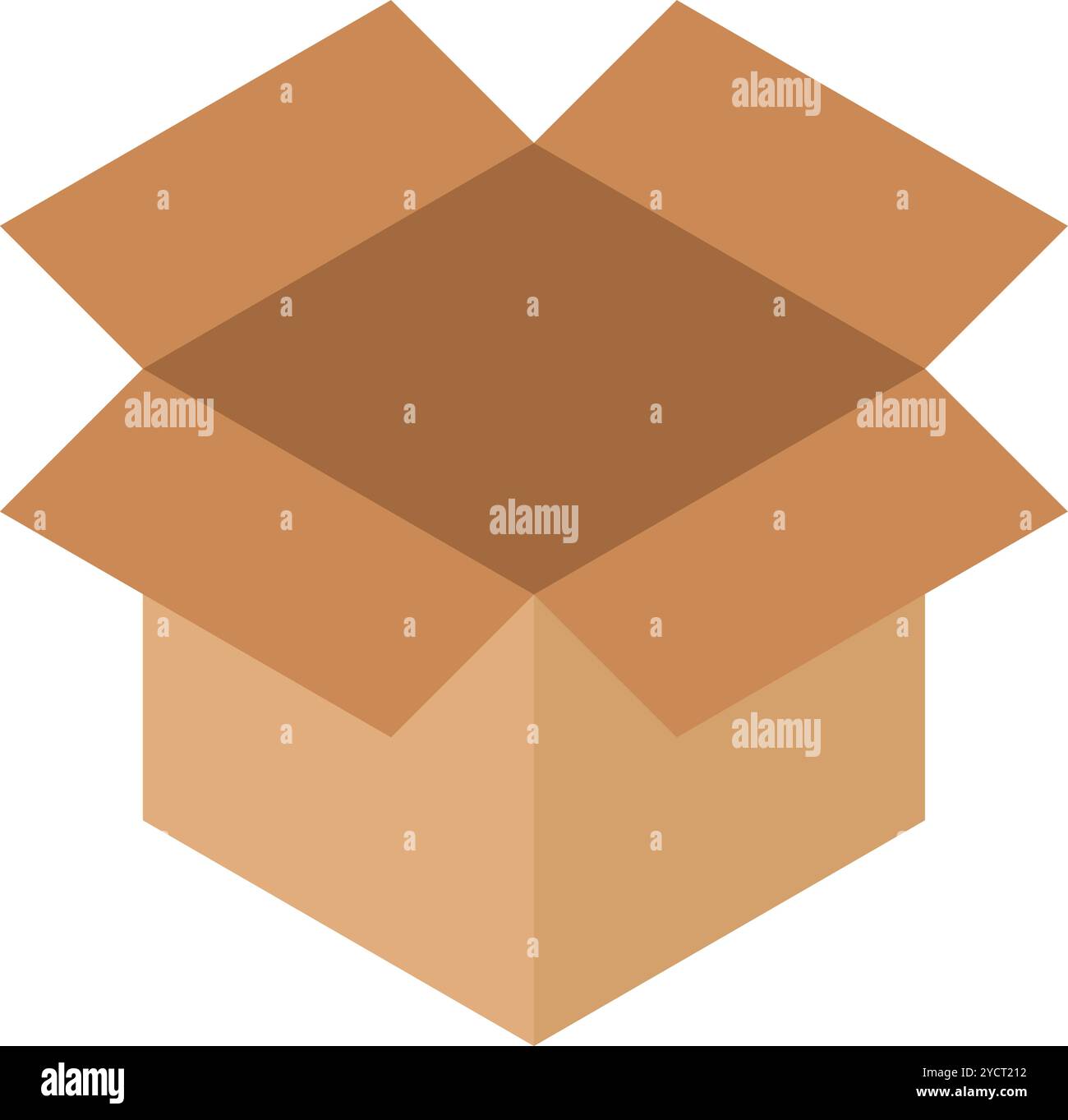 Vektorbild des Symbols „Open Box“. Geeignet für mobile Anwendungen, Webanwendungen und Printmedien. Stock Vektor