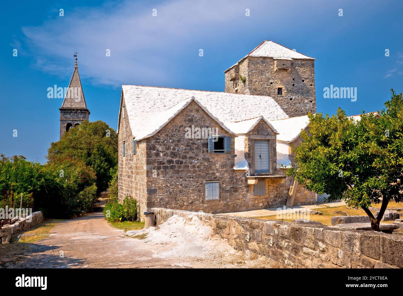 Stone Village von skrip Sehenswürdigkeiten anzeigen Stockfoto